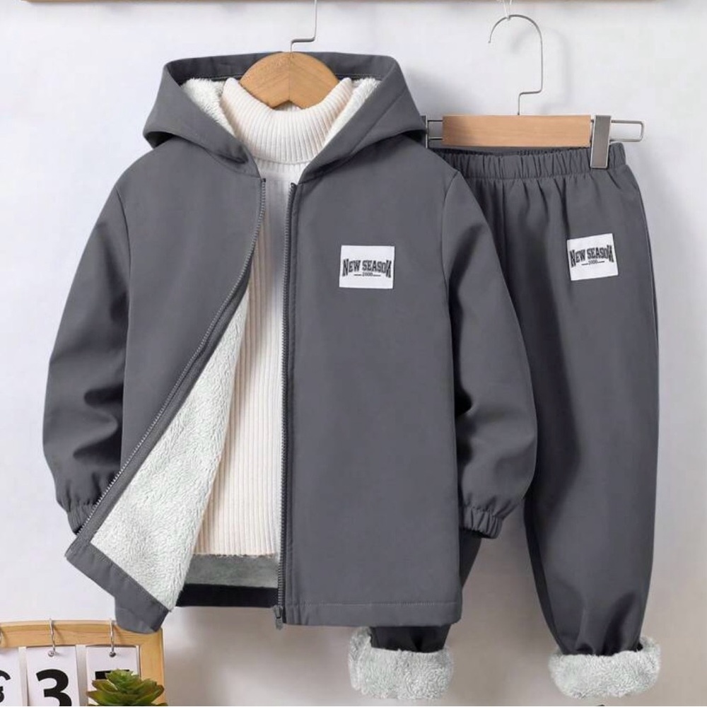 SHEIN Gray Kids Matching Set